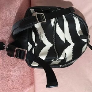 Coach Black and White Zebra Print Backpack